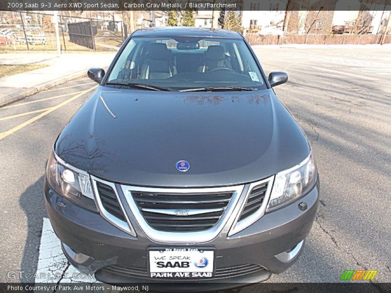 Carbon Gray Metallic / Black/Parchment 2009 Saab 9-3 Aero XWD Sport Sedan