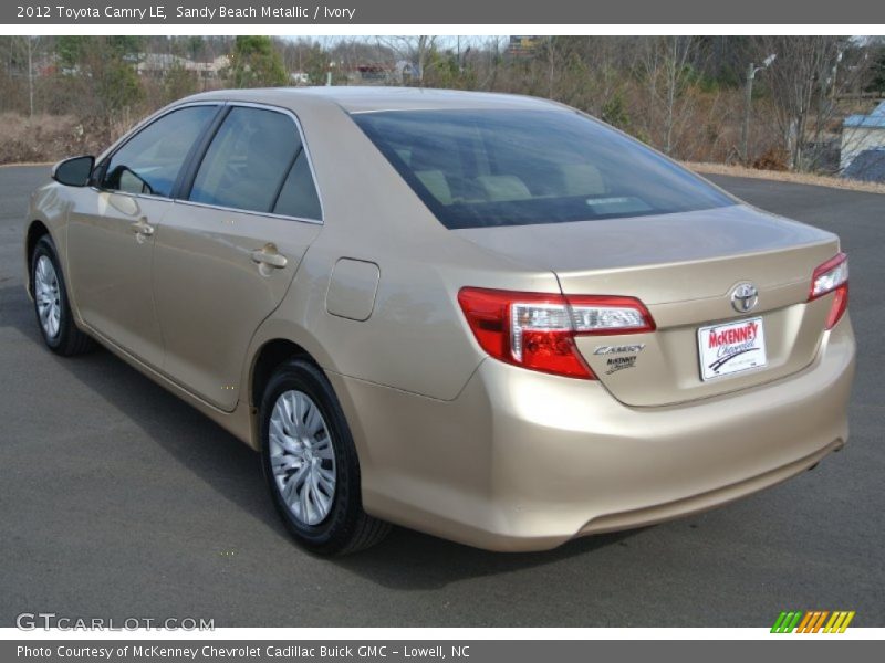 Sandy Beach Metallic / Ivory 2012 Toyota Camry LE
