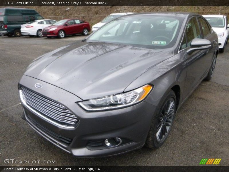 Sterling Gray / Charcoal Black 2014 Ford Fusion SE EcoBoost