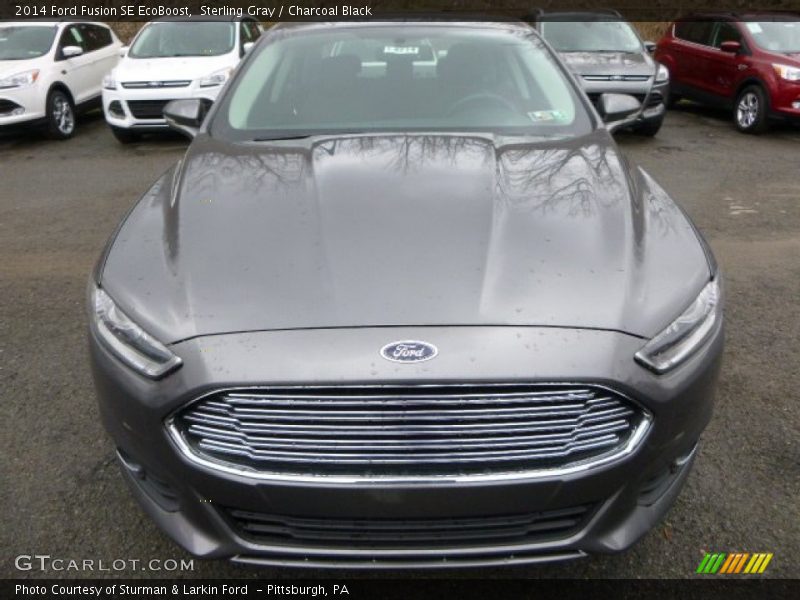 Sterling Gray / Charcoal Black 2014 Ford Fusion SE EcoBoost