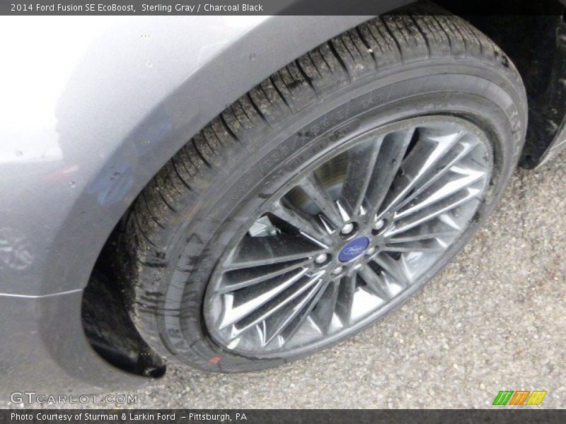 Sterling Gray / Charcoal Black 2014 Ford Fusion SE EcoBoost