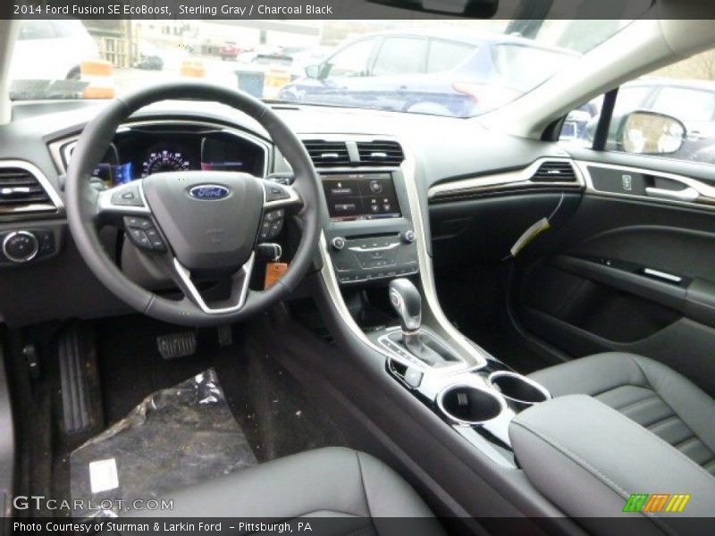 Sterling Gray / Charcoal Black 2014 Ford Fusion SE EcoBoost