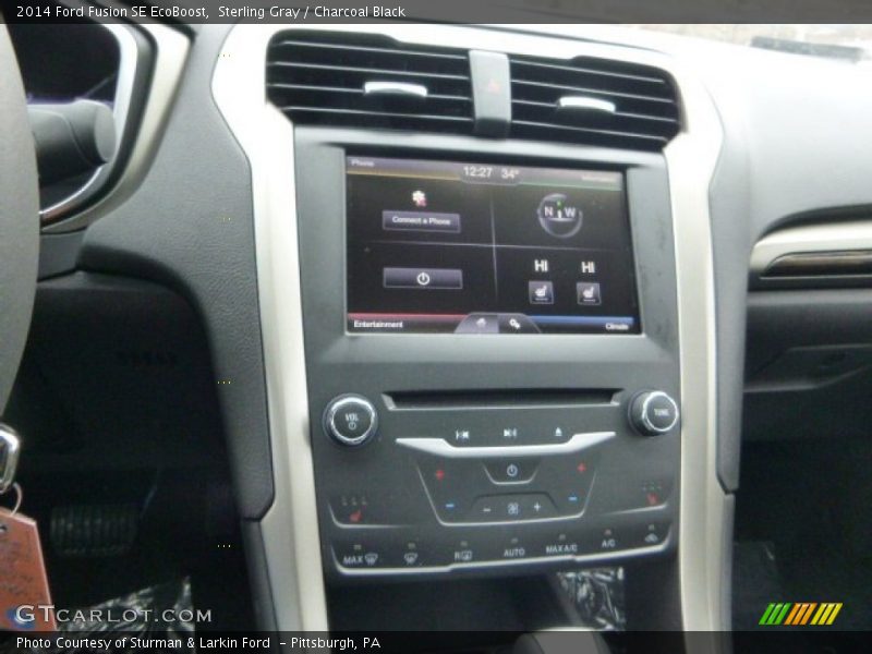 Sterling Gray / Charcoal Black 2014 Ford Fusion SE EcoBoost
