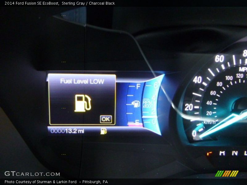 Sterling Gray / Charcoal Black 2014 Ford Fusion SE EcoBoost