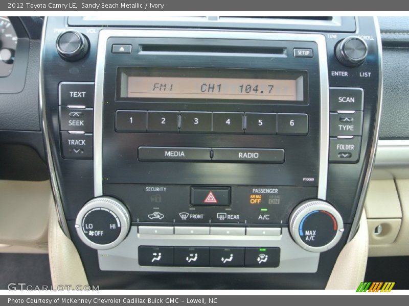 Sandy Beach Metallic / Ivory 2012 Toyota Camry LE