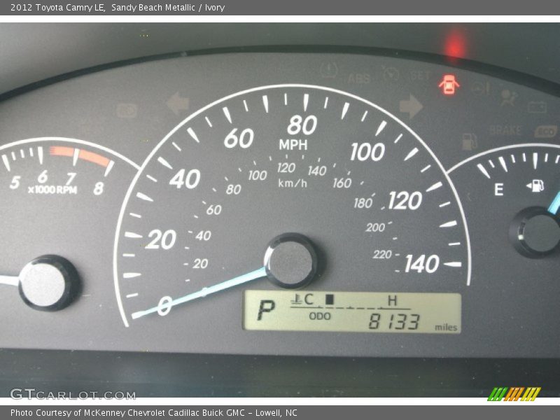 Sandy Beach Metallic / Ivory 2012 Toyota Camry LE