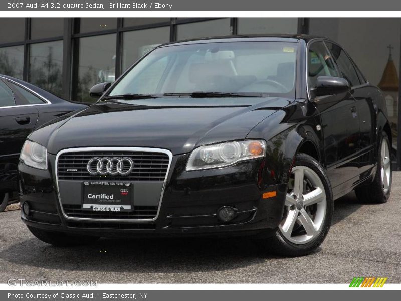 Brilliant Black / Ebony 2007 Audi A4 3.2 quattro Sedan