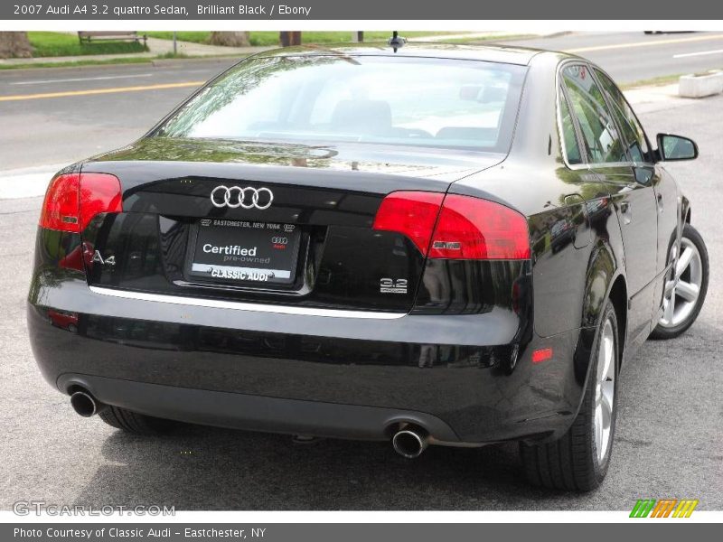 Brilliant Black / Ebony 2007 Audi A4 3.2 quattro Sedan