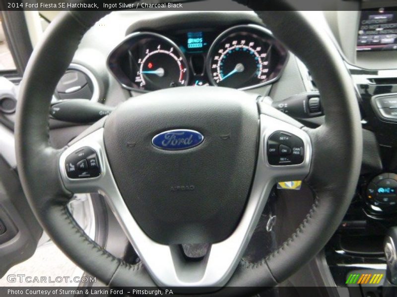 Ingot Silver / Charcoal Black 2014 Ford Fiesta SE Hatchback