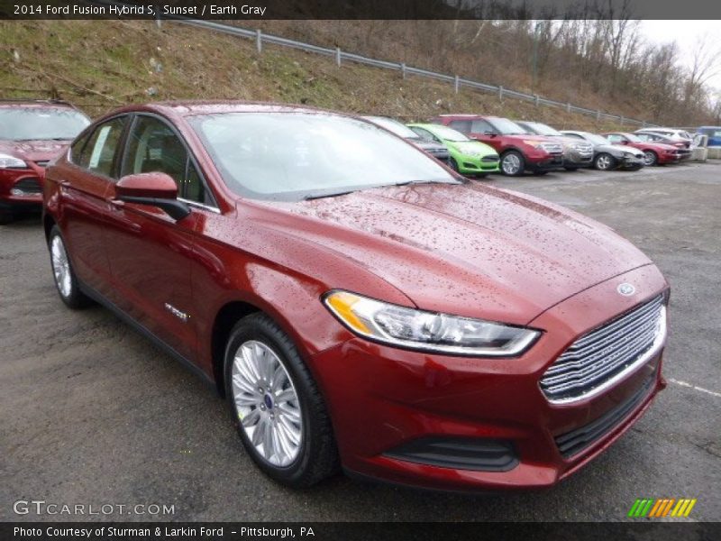 Sunset / Earth Gray 2014 Ford Fusion Hybrid S