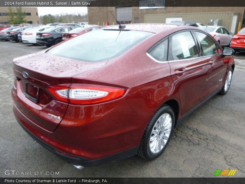 Sunset / Earth Gray 2014 Ford Fusion Hybrid S