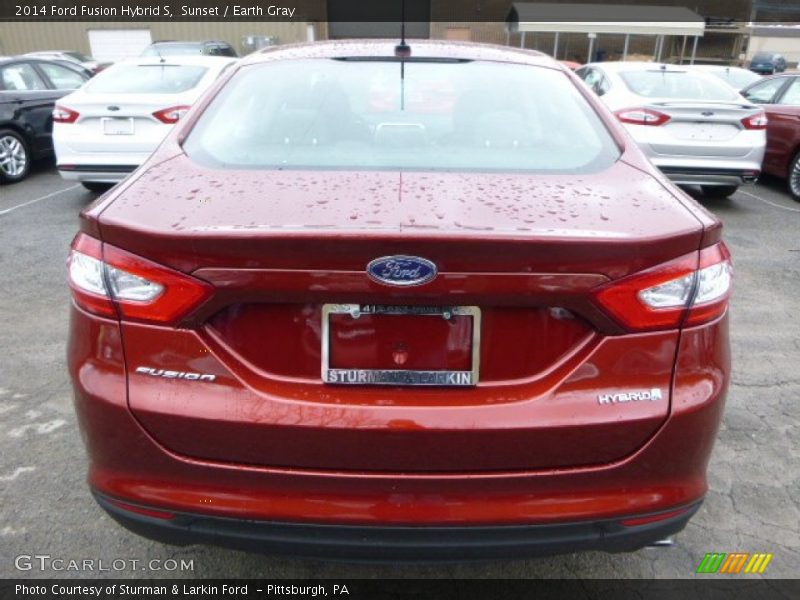 Sunset / Earth Gray 2014 Ford Fusion Hybrid S