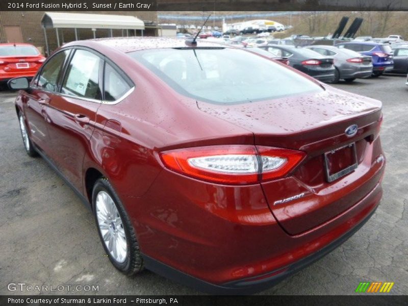 Sunset / Earth Gray 2014 Ford Fusion Hybrid S