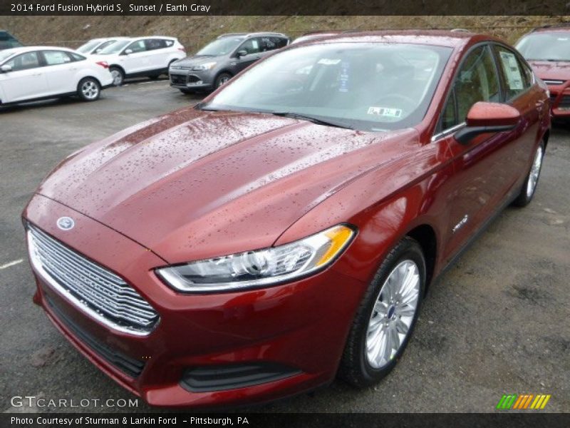 Sunset / Earth Gray 2014 Ford Fusion Hybrid S