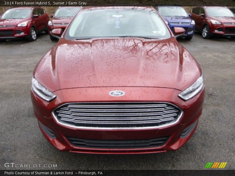 Sunset / Earth Gray 2014 Ford Fusion Hybrid S