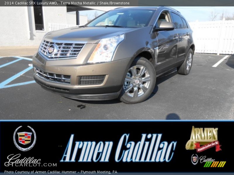 Terra Mocha Metallic / Shale/Brownstone 2014 Cadillac SRX Luxury AWD
