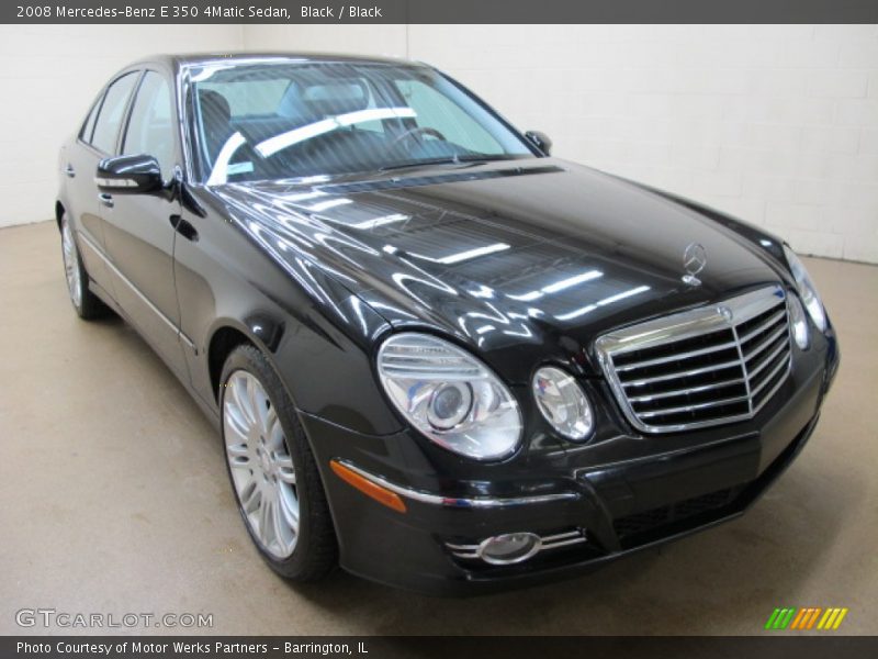 Black / Black 2008 Mercedes-Benz E 350 4Matic Sedan