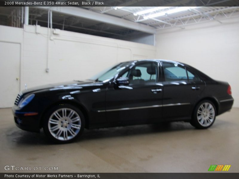 Black / Black 2008 Mercedes-Benz E 350 4Matic Sedan