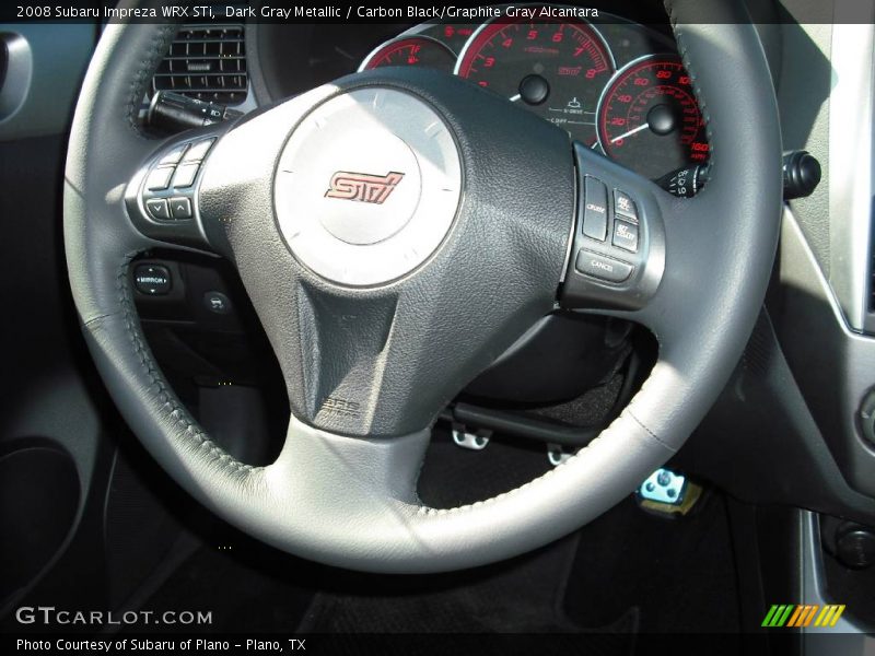 Dark Gray Metallic / Carbon Black/Graphite Gray Alcantara 2008 Subaru Impreza WRX STi