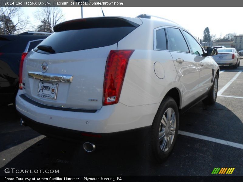 Platinum Ice Tricoat / Shale/Brownstone 2014 Cadillac SRX Luxury