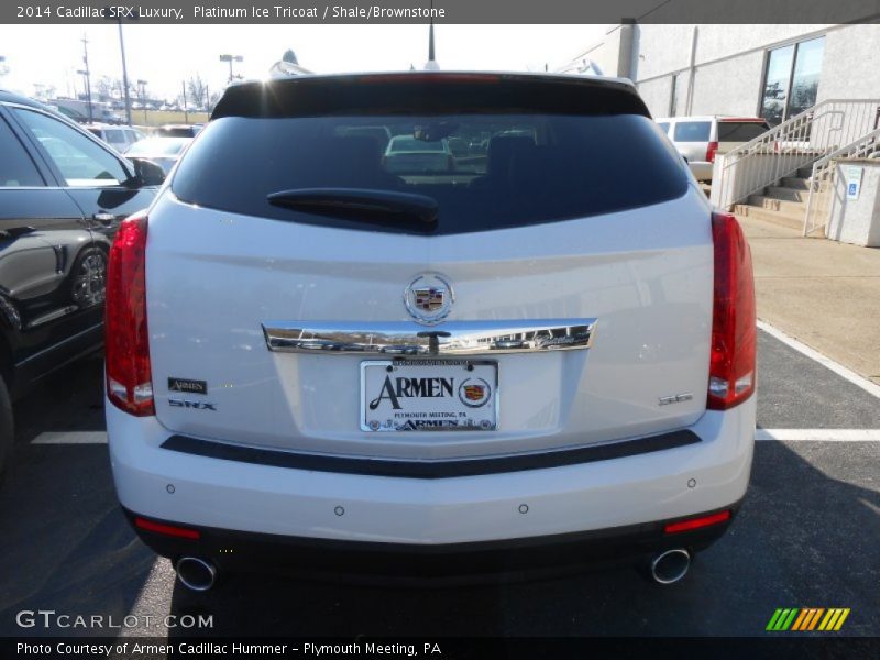 Platinum Ice Tricoat / Shale/Brownstone 2014 Cadillac SRX Luxury