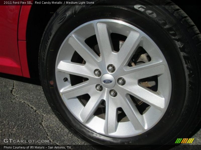 Red Candy Metallic / Medium Light Stone 2011 Ford Flex SEL