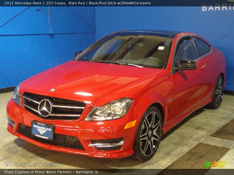 Mars Red / Black/Red Stitch w/DINAMICA Inserts 2013 Mercedes-Benz C 250 Coupe