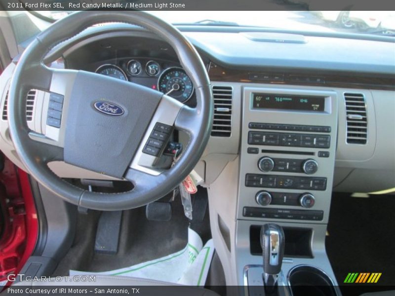 Red Candy Metallic / Medium Light Stone 2011 Ford Flex SEL