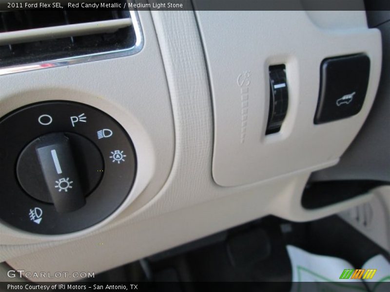 Red Candy Metallic / Medium Light Stone 2011 Ford Flex SEL