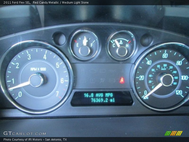 Red Candy Metallic / Medium Light Stone 2011 Ford Flex SEL