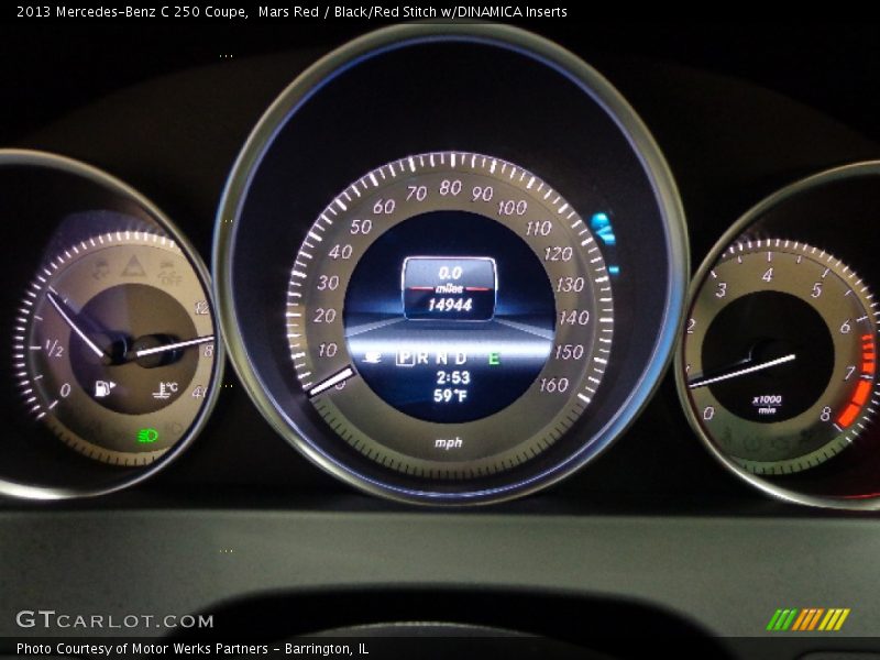Mars Red / Black/Red Stitch w/DINAMICA Inserts 2013 Mercedes-Benz C 250 Coupe