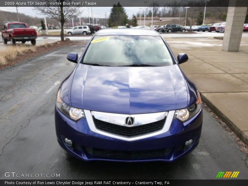 Vortex Blue Pearl / Taupe 2009 Acura TSX Sedan