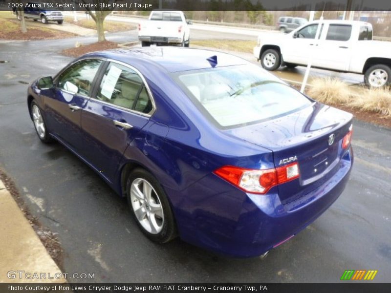 Vortex Blue Pearl / Taupe 2009 Acura TSX Sedan