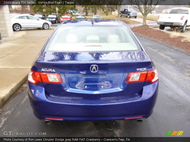 Vortex Blue Pearl / Taupe 2009 Acura TSX Sedan