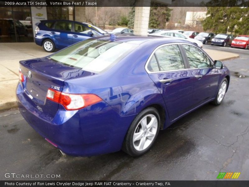 Vortex Blue Pearl / Taupe 2009 Acura TSX Sedan