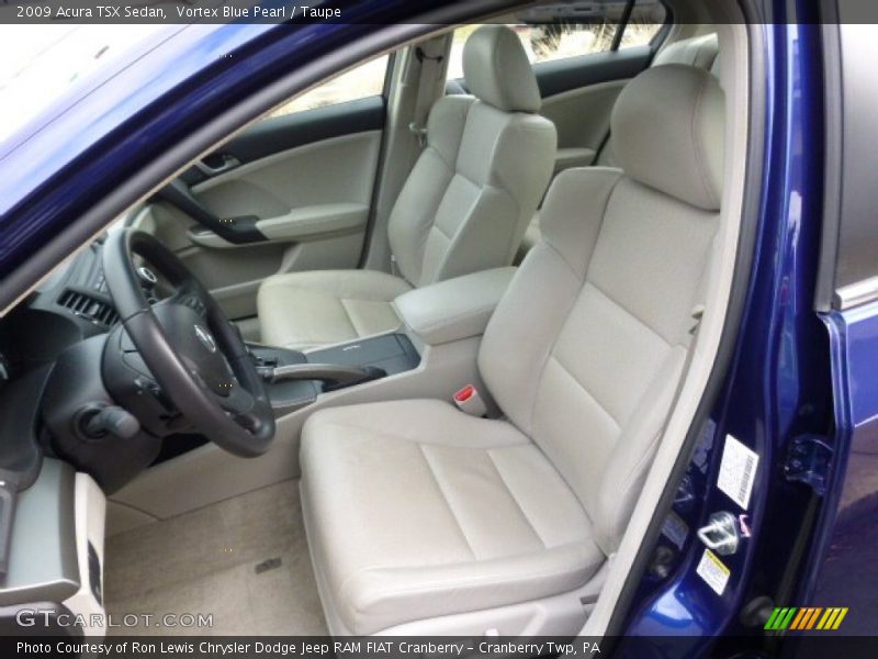 Vortex Blue Pearl / Taupe 2009 Acura TSX Sedan