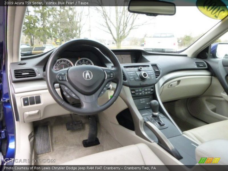 Vortex Blue Pearl / Taupe 2009 Acura TSX Sedan