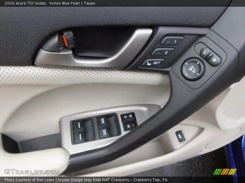 Vortex Blue Pearl / Taupe 2009 Acura TSX Sedan