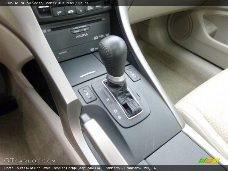Vortex Blue Pearl / Taupe 2009 Acura TSX Sedan