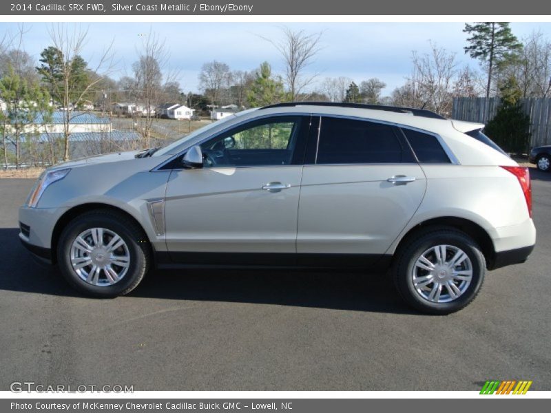 Silver Coast Metallic / Ebony/Ebony 2014 Cadillac SRX FWD