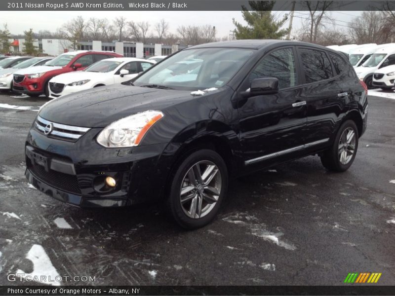 Wicked Black / Black 2011 Nissan Rogue S AWD Krom Edition