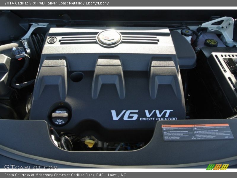 Silver Coast Metallic / Ebony/Ebony 2014 Cadillac SRX FWD