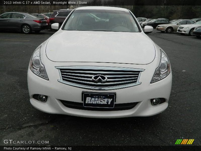 Moonlight White / Stone 2013 Infiniti G 37 x AWD Sedan