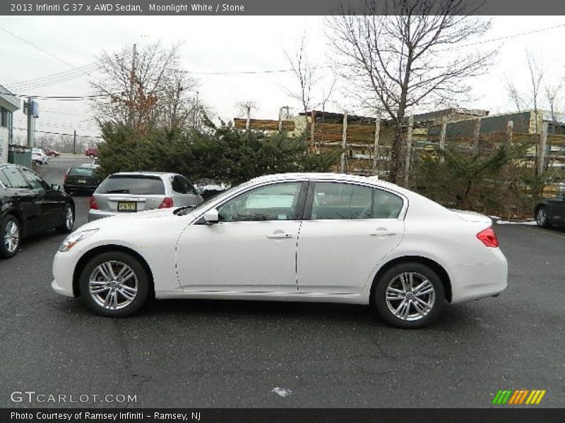 Moonlight White / Stone 2013 Infiniti G 37 x AWD Sedan