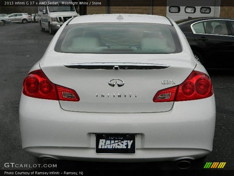 Moonlight White / Stone 2013 Infiniti G 37 x AWD Sedan