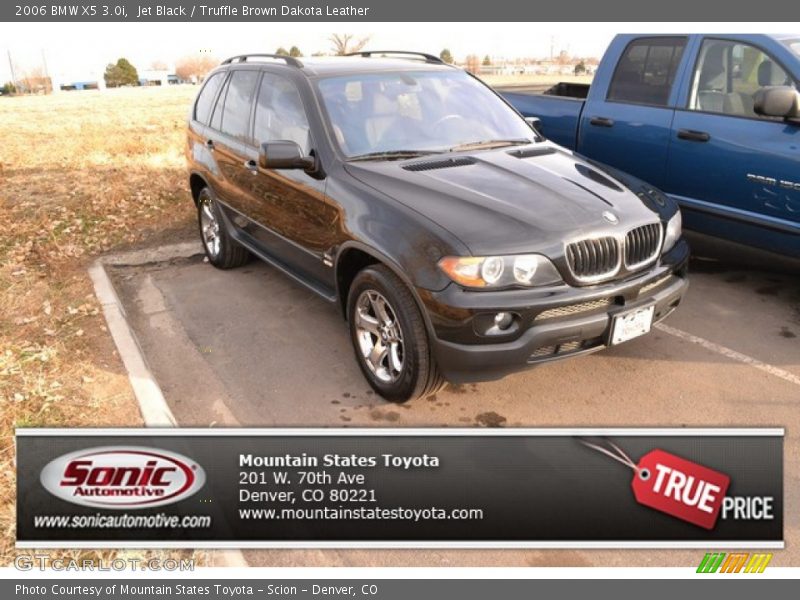 Jet Black / Truffle Brown Dakota Leather 2006 BMW X5 3.0i
