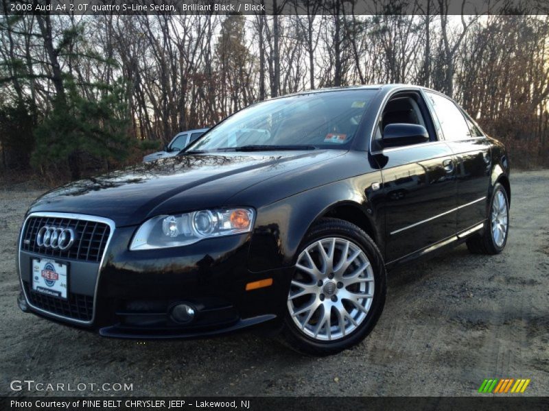 Brilliant Black / Black 2008 Audi A4 2.0T quattro S-Line Sedan