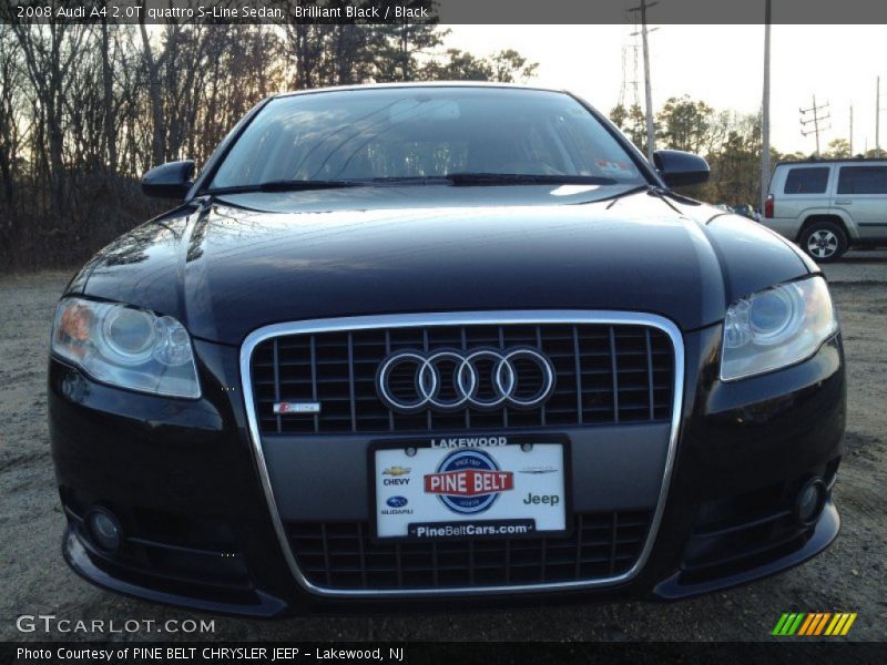 Brilliant Black / Black 2008 Audi A4 2.0T quattro S-Line Sedan