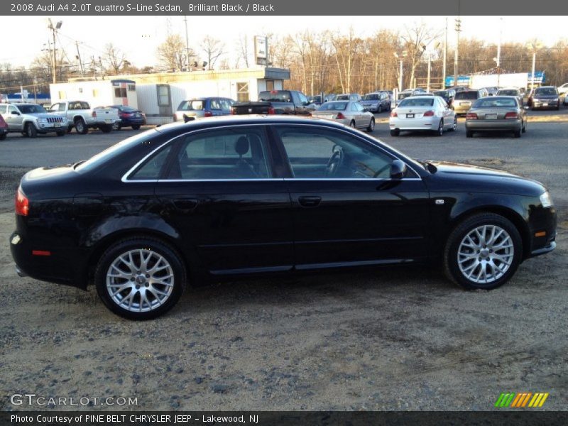 Brilliant Black / Black 2008 Audi A4 2.0T quattro S-Line Sedan