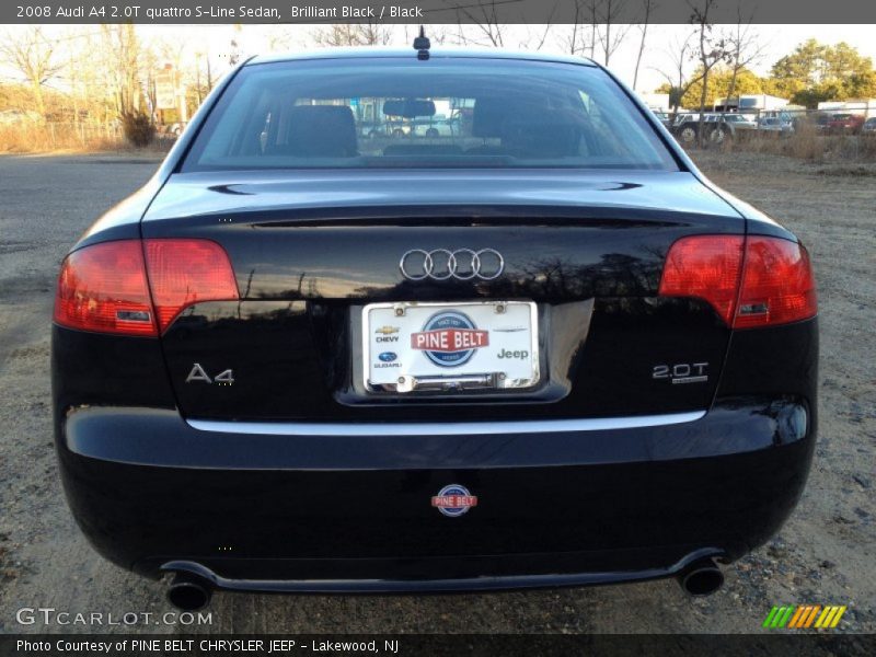 Brilliant Black / Black 2008 Audi A4 2.0T quattro S-Line Sedan